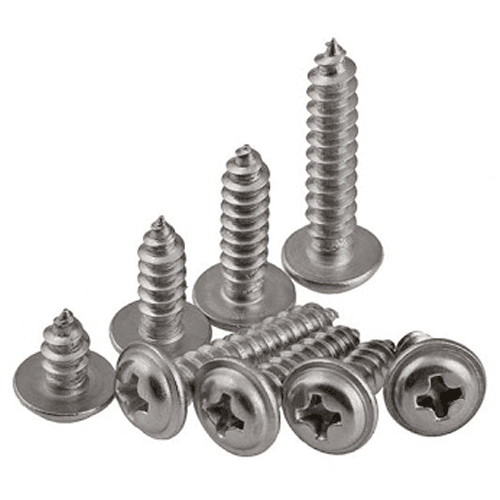 #8 x 1" Pan Head Hinge/Drawer Slide Screw, Phillips Drive TSA Thread, Zinc Box of Hundred by R H Fasteners