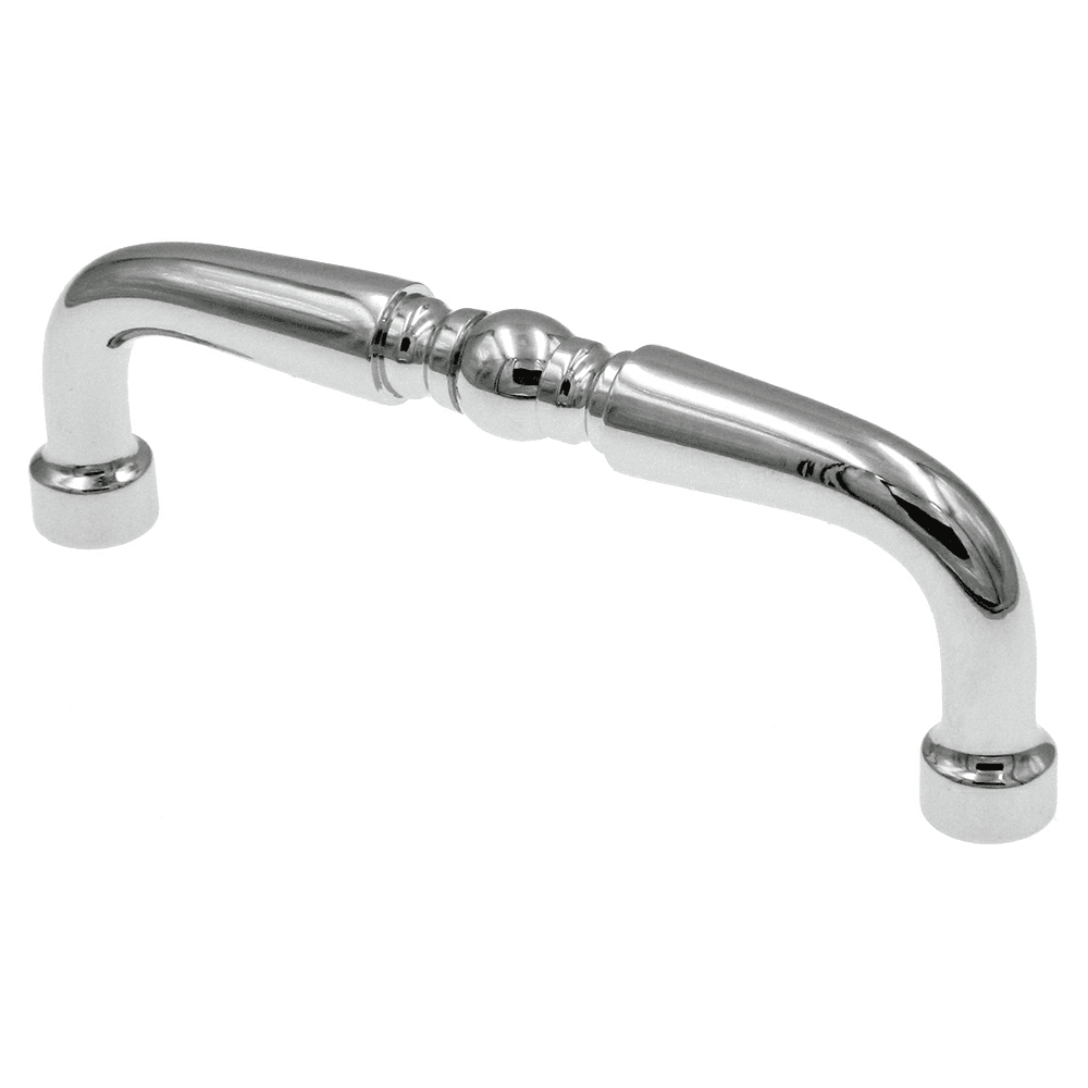3" Allison Value Solid Brass Turned Wire Pull, Polished Chrome