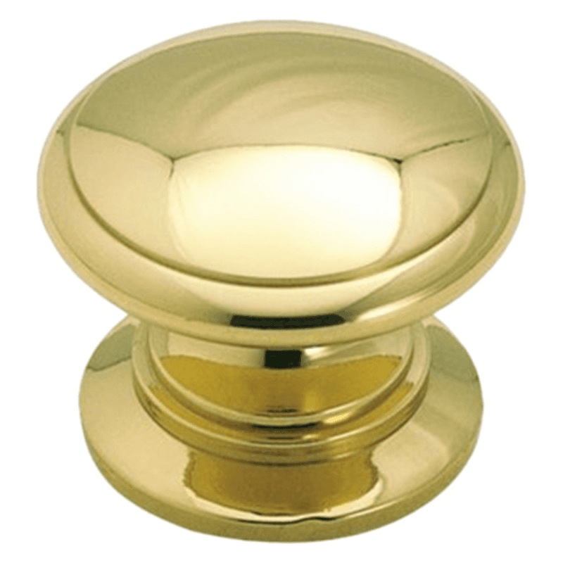 1-1/4" Hint of Heritage Mushroom Knob, Polished Brass