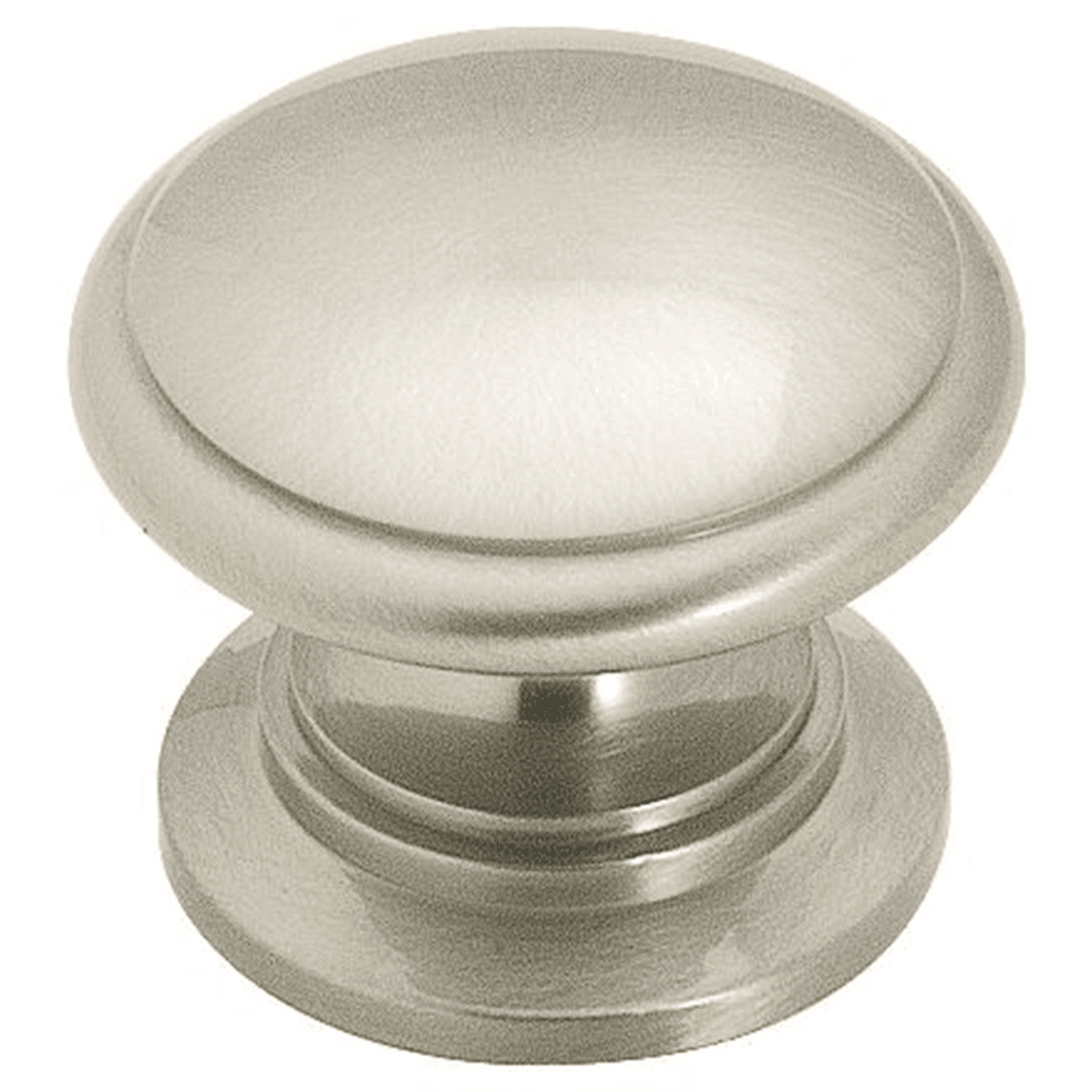 1-1/4" Brass Classics Round Shell Knob, Satin Nickel Finish