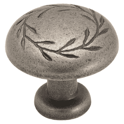 1-1/4" Inspirations™ Leaf Knob, Weathered Nickel Finish