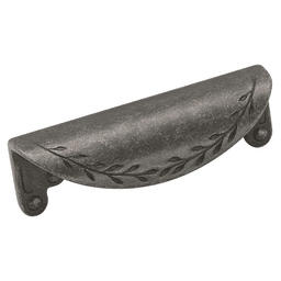 3" Nature's Splendor Cup Pull, Wrought Iron Dark