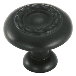 1-1/4" Inspirations™ Rope Knob, Flat Black Finish