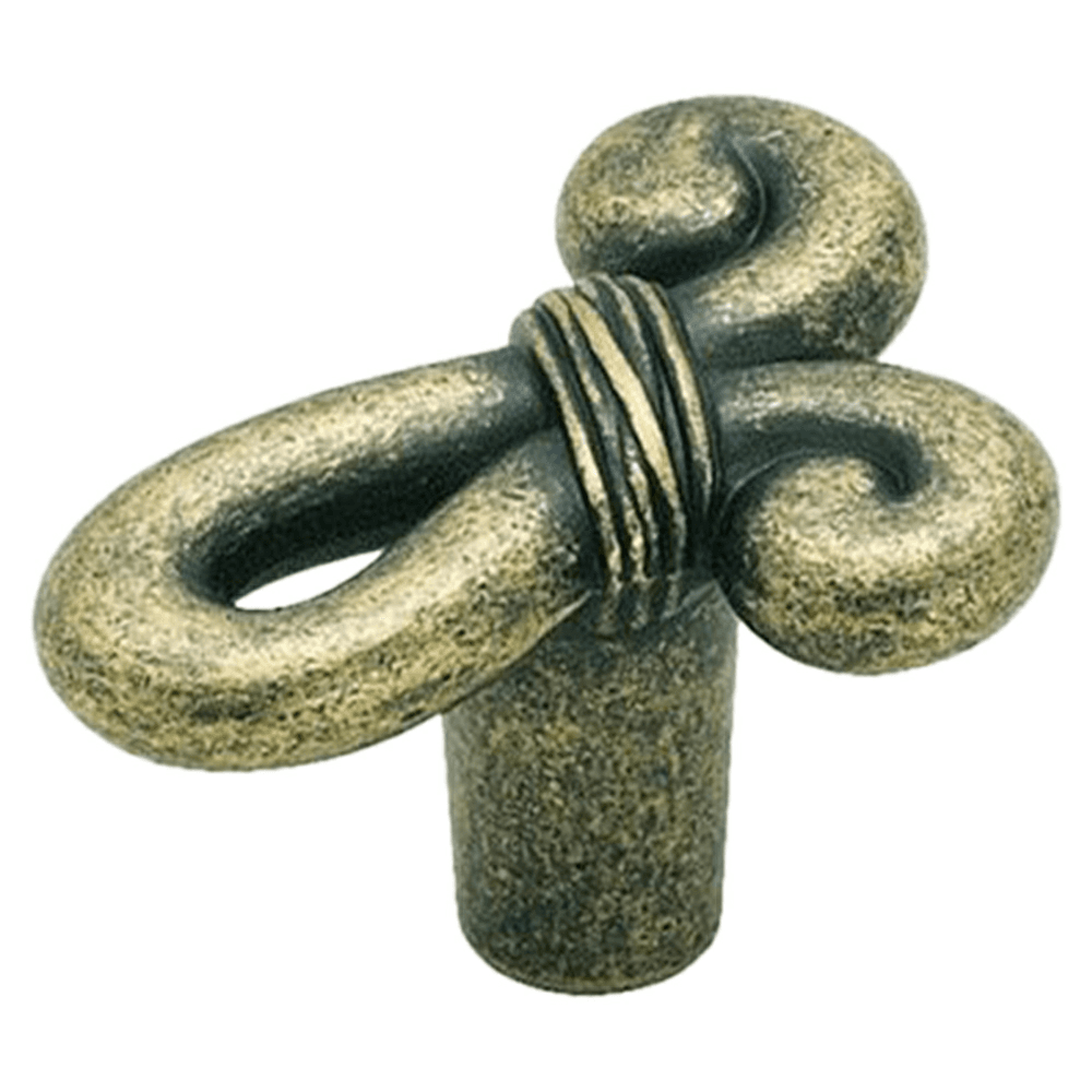 1-5/8" Cyprus Knot Knob, Weathered Brass