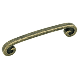 5" Swirl'Z Handle Pull, Weathered Brass