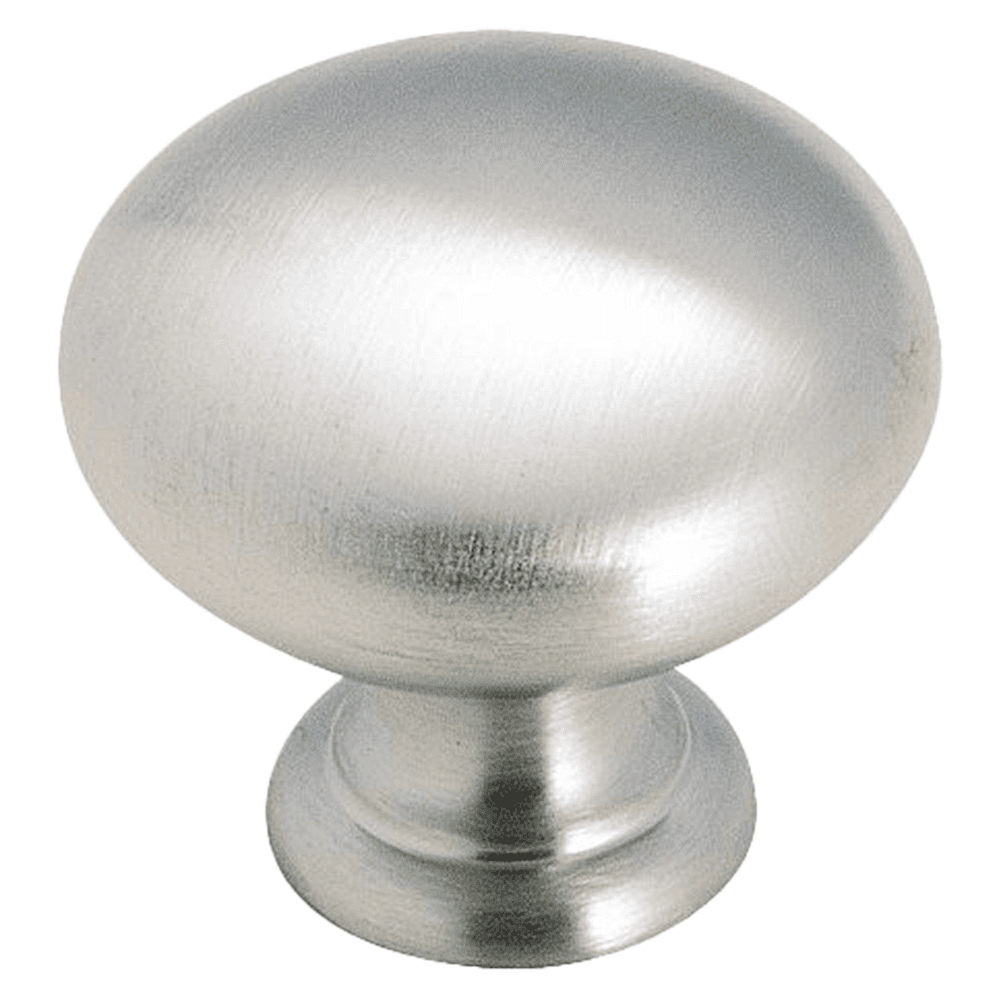 1-1/4" Brass Classics Round Knob, Brushed Chrome
