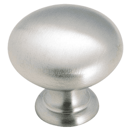 1-1/4" Brass Classics Round Knob, Brushed Chrome