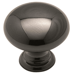 1-1/4" Allison ™ Value Round Knob, Black Nickel Finish, 1-3/8" Projection