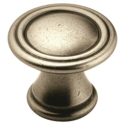 1-3/16" Vasari Round Knob, Antique Nickel