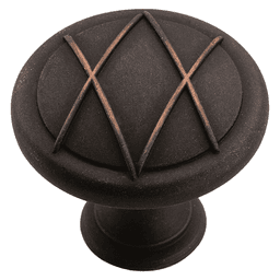 1-3/8" Lattice™ Mushroom Knob, Dark-Oiled Bronze Finish