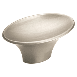 1-15/16" Sleek Oval Knob, Satin Nickel