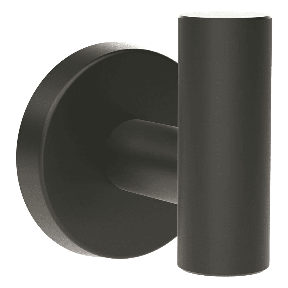 2-1/4" x 2-1/8" Single Robe Hook, Matte Black Finish