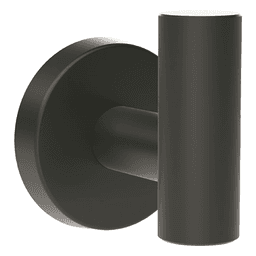 2-1/4" x 2-1/8" Single Robe Hook, Matte Black Finish
