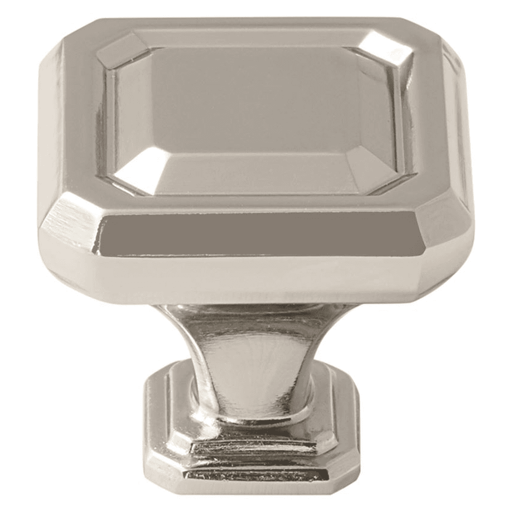 1-1/4" Wells Square Knob, Polished Nickel Finish
