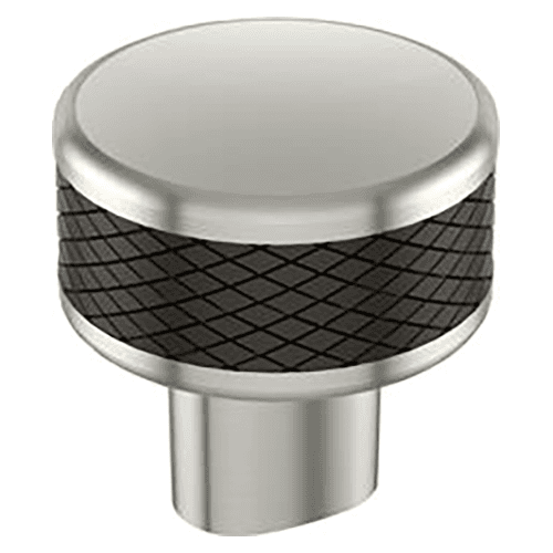 1-1/4" Esquire Round Cabinet Knob, Satin Nickel/Oil-Rubbed Bronze