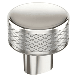 1-1/4" Esquire Round Cabinet Knob, Polished Nickel/Gunmetal