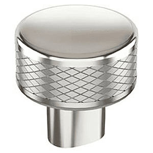 1-1/4" Esquire Round Cabinet Knob, Polished Nickel/Stainless Steel