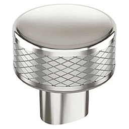 1-1/4" Esquire Round Cabinet Knob, Polished Nickel/Stainless Steel