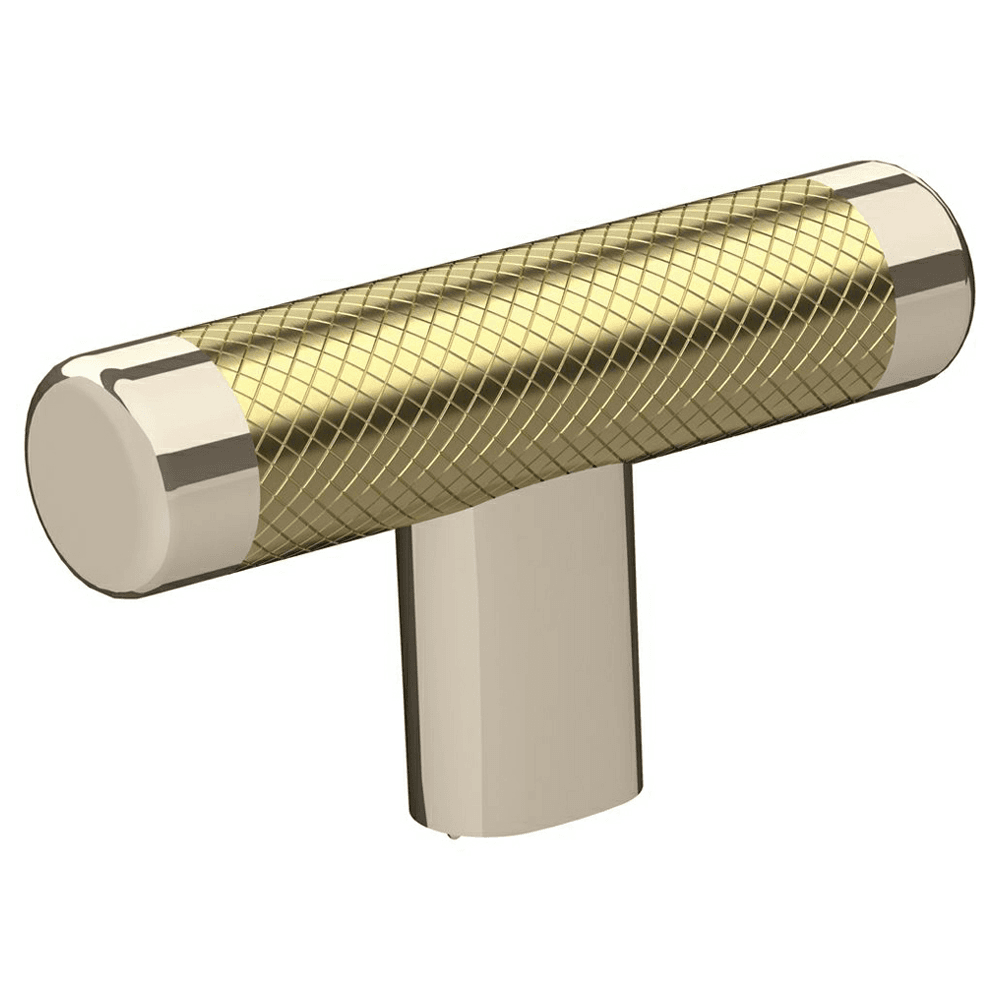 2-5/8" Esquire T-Knob, Polished Nickel/Golden Champagne Finish