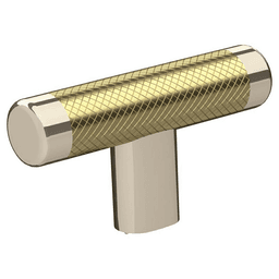 2-5/8" Esquire T-Knob, Polished Nickel/Golden Champagne Finish