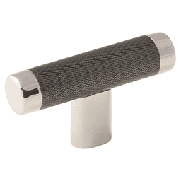 2-5/8" Esquire T-Knob, Polished Nickel/Gunmetal