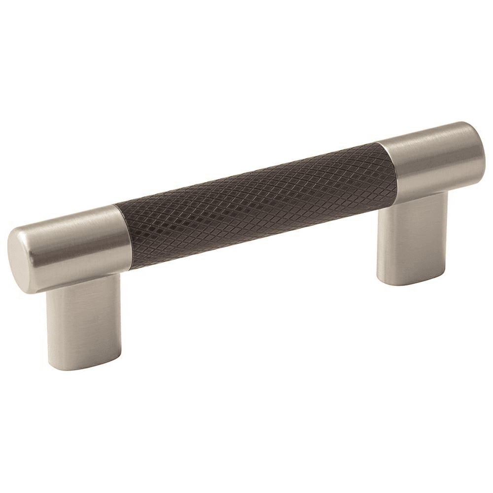 3"/96mm Esquire T-Bar Pull, Satin Nickel/Oil-Rubbed Bronze