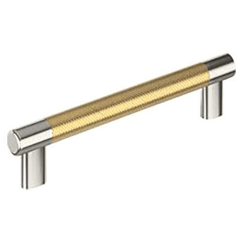 6-5/16" Esquire Cabinet Pull, Polished Nickel/Champagne Bronze