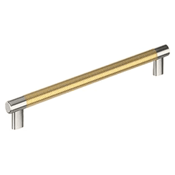 10-1/16" Esquire Cabinet Pull, Polished Nickel/Champagne Bronze