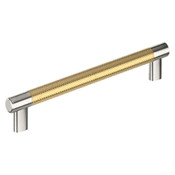 8" Esquire Cabinet Pull, Polished Nickel/Champagne Bronze