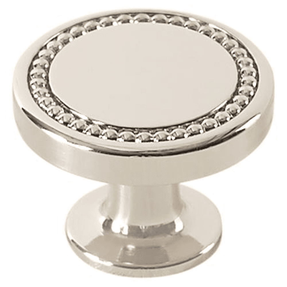 1-3/8" Carolyne Round Knob, Polished Nickel Finish