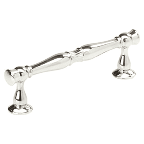 3-3/4" Crawford Cabinet Pull, Polished Chrome