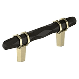 3" London Cabinet Pull, Black Bronze/Golden Champagne