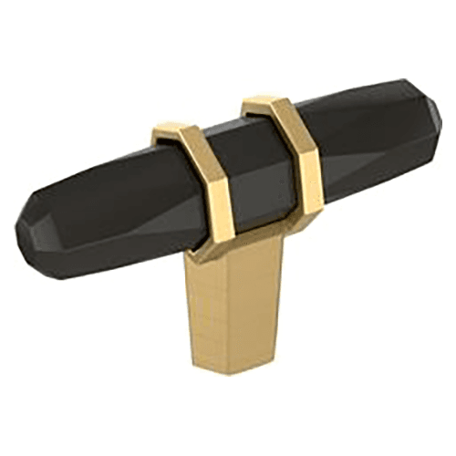 2-1/2" London T-Handle Knob, Black Bronze/Champagne Bronze