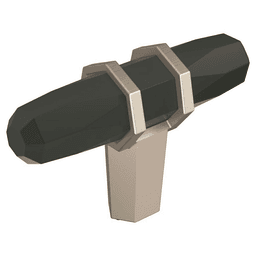 2-1/2" London T-Knob, Black Bronze/Satin Nickel Finish