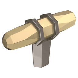 2-1/2" London T-Knob, Golden Champagne/Black Chrome Finish
