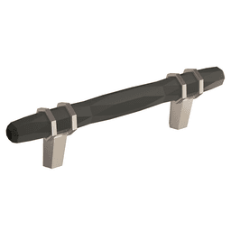 3-3/4" London Cabinet Pull, Black Bronze/Satin Nickel