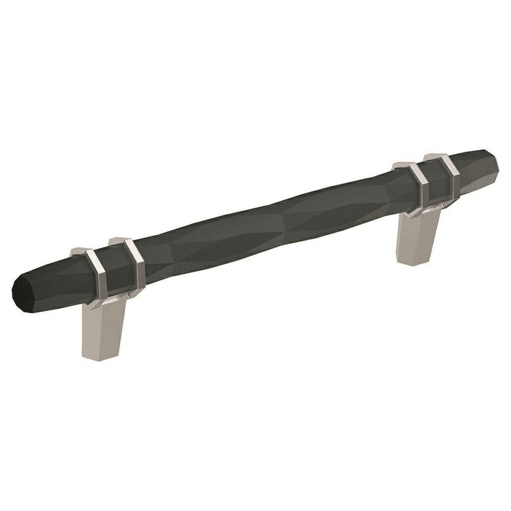 5-1/16" London Cabinet Pull, Black Bronze/Polished Chrome