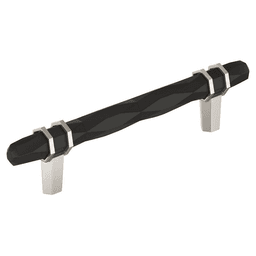 5-1/16" London Cabinet Pull, Black Bronze/Polished Nickel
