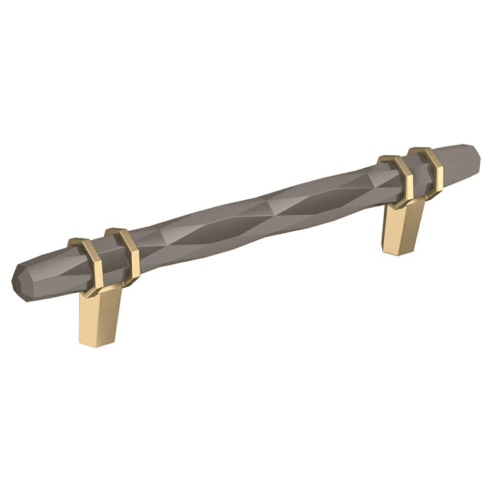 5-1/16" London Cabinet Pull, Black Chrome/Golden Champagne