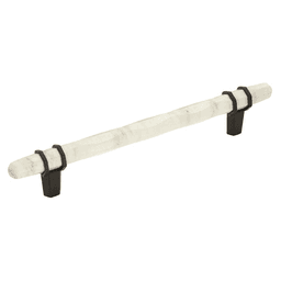 6-5/16" Carrione™ Bar Pull, Black Bronze/Polished Chrome