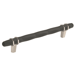 6-5/16" Carrione™ Bar Pull, Black Bronze/Satin Nickel