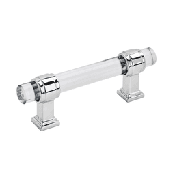 3" Glacio Pull, Clear/Polished Chrome