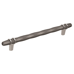 203mm London Cabinet Pull, Black Chrome/Polished Chrome