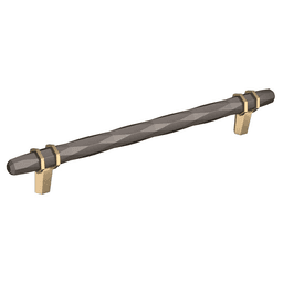 203mm London Cabinet Pull, Black Chrome/Golden Champagne