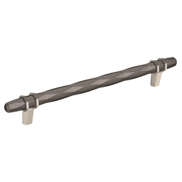 203mm London Cabinet Pull, Black Chrome/Satin Nickel
