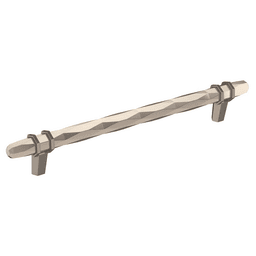 203mm London Cabinet Pull, Satin Nickel/Black Chrome