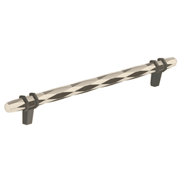 203mm London Cabinet Pull, Polished Nickel/Black Bronze