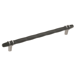 256mm London Cabinet Pull, Black Bronze/Polished Chrome