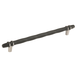 256mm London Cabinet Pull, Black Bronze/Satin Nickel