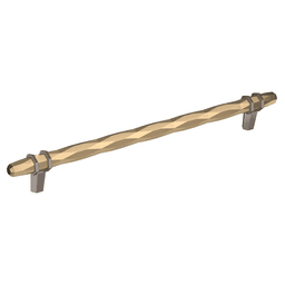 256mm London Cabinet Pull, Golden Champagne/Black Chrome